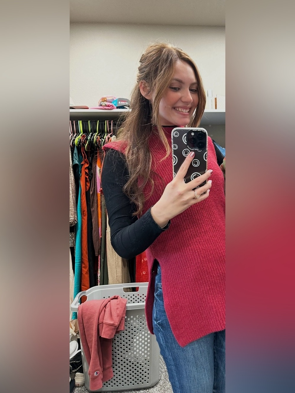 Lelis Red Sleeveless Turtleneck Size Small Like New